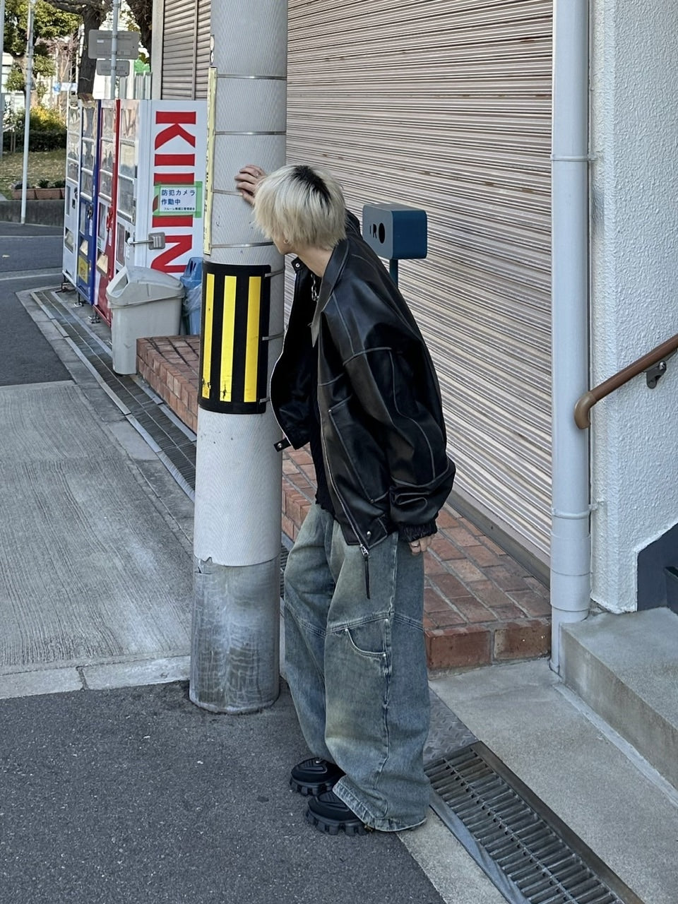 大阪店WEB限定【Chikashitsu +】double pocket wide denim pants (2color)