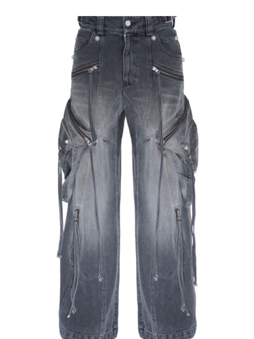 【SURGERY】oblique cargo jeans / 【サージェリー】カーゴデニムパンツ