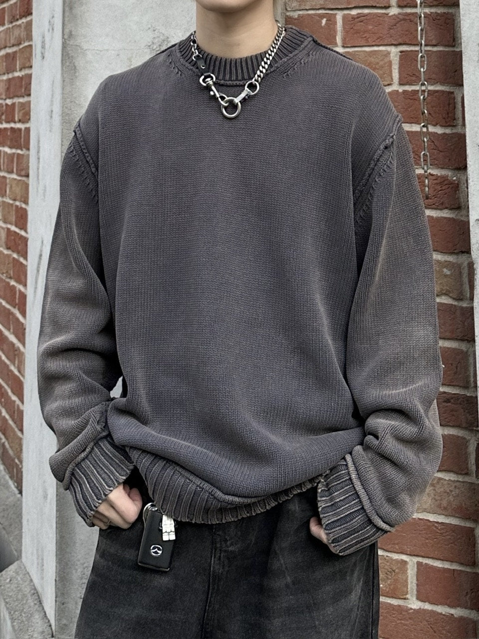 大阪店WEB限定【Chikashitsu +】pigment dyeing knit