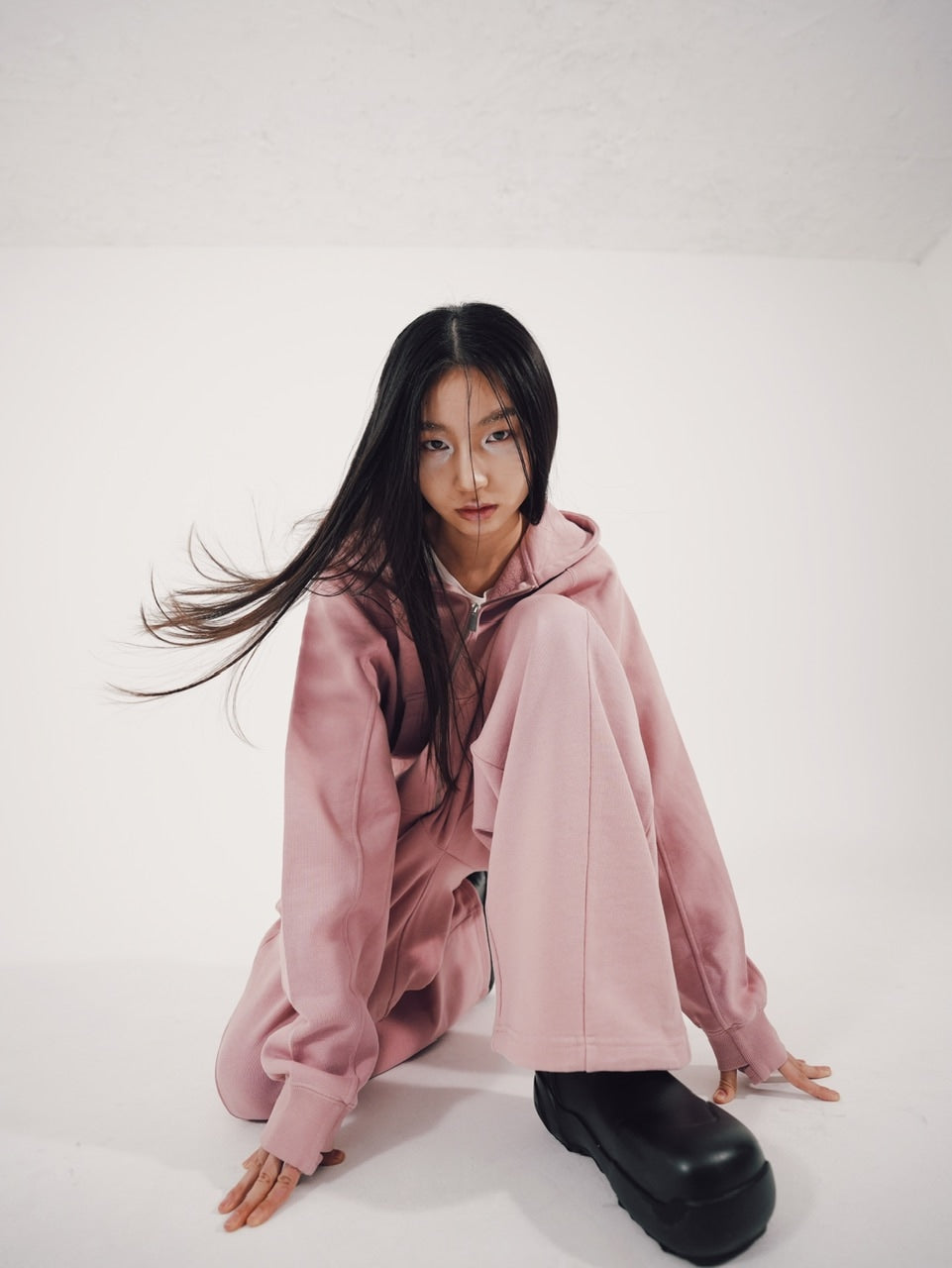 【CS】2tuck sweat pants (pink)