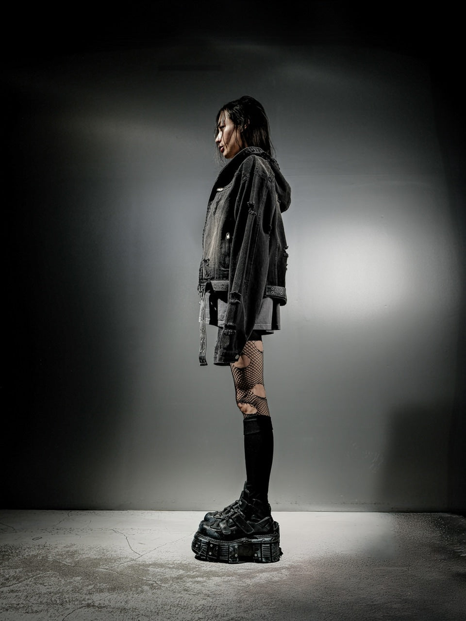 【DIG YOUR OWN GRAVE】DENIM HOOD JKT / 【ディグユアオウングレイブ】フード長袖デニムジャケット