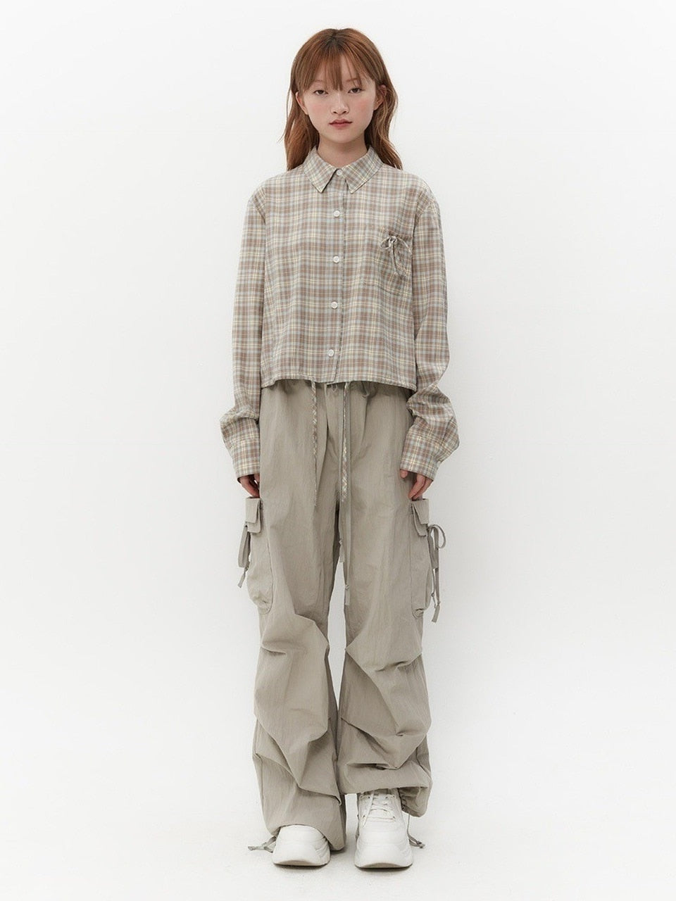 【TUOMIO】STRAPPY CHECK SHIRT