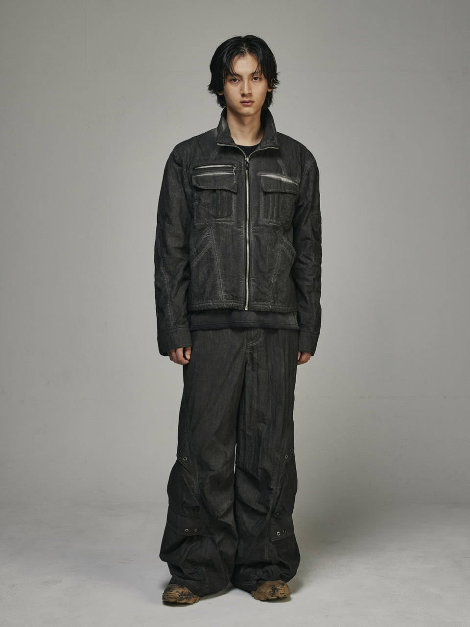 【BLR BLUER】DYED MULTI-POCKET NYLON WORK JACKET