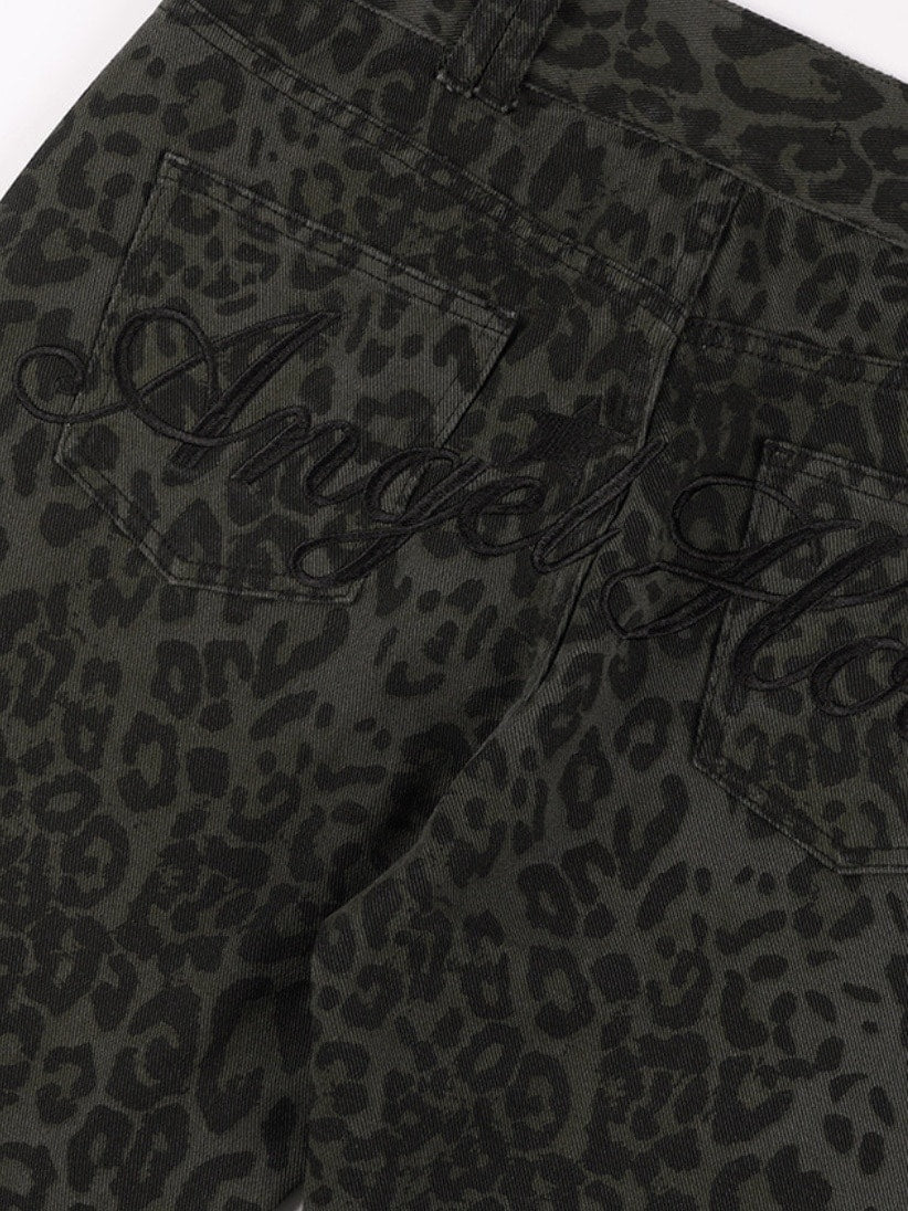 【FANCY CLUB】LEOPARD BOOTCUT PANTS