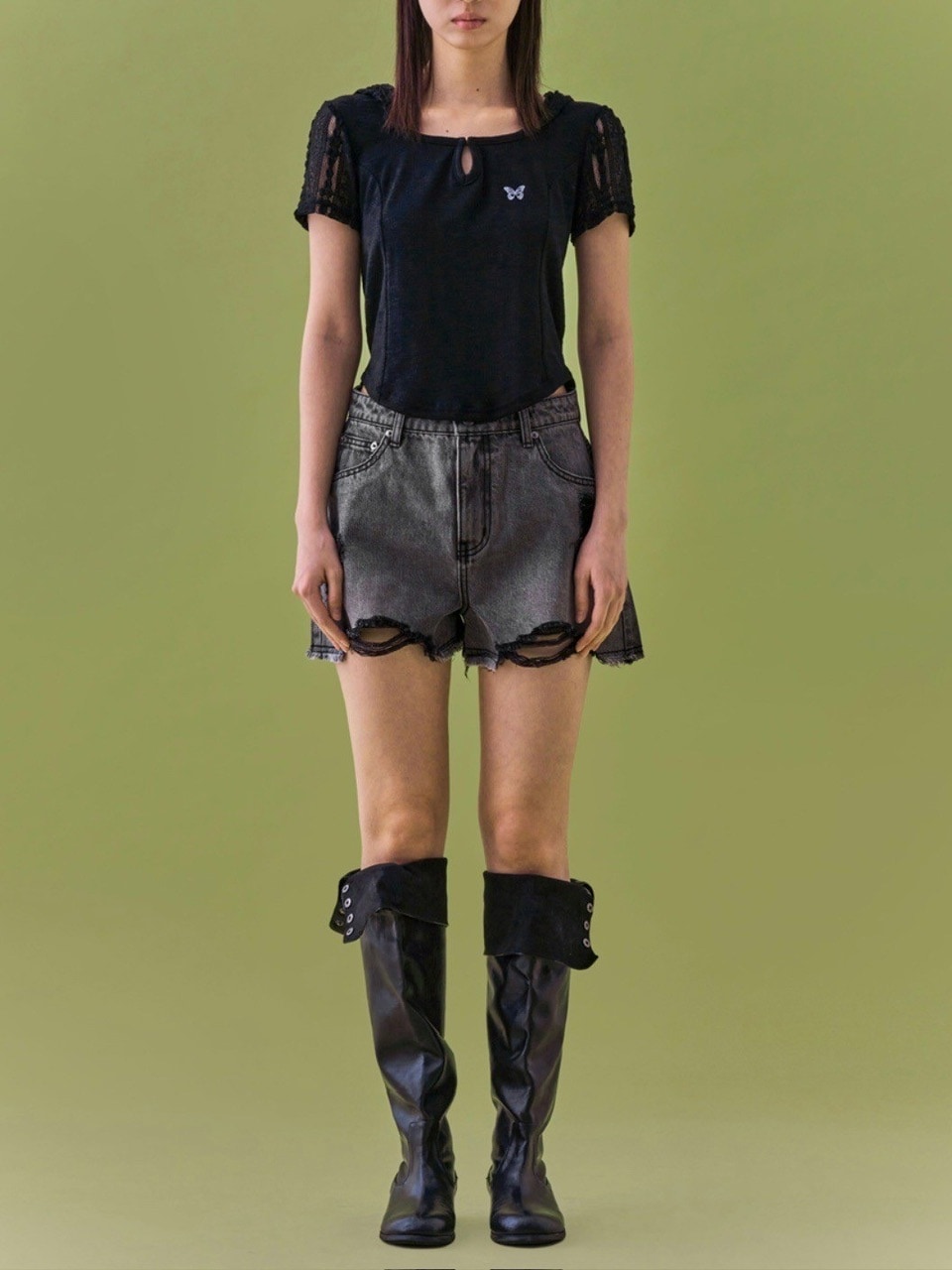 【FANCY CLUB】VINTAGE DENIM SHORTS / 【ファンシークラブ】ビンテージデニムショートパンツ