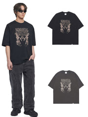 【NOMANUAL】SKELETON HANDS T-SHIRT / 【ノーマニュアル】スケルトンハンドロゴ半袖Tシャツ