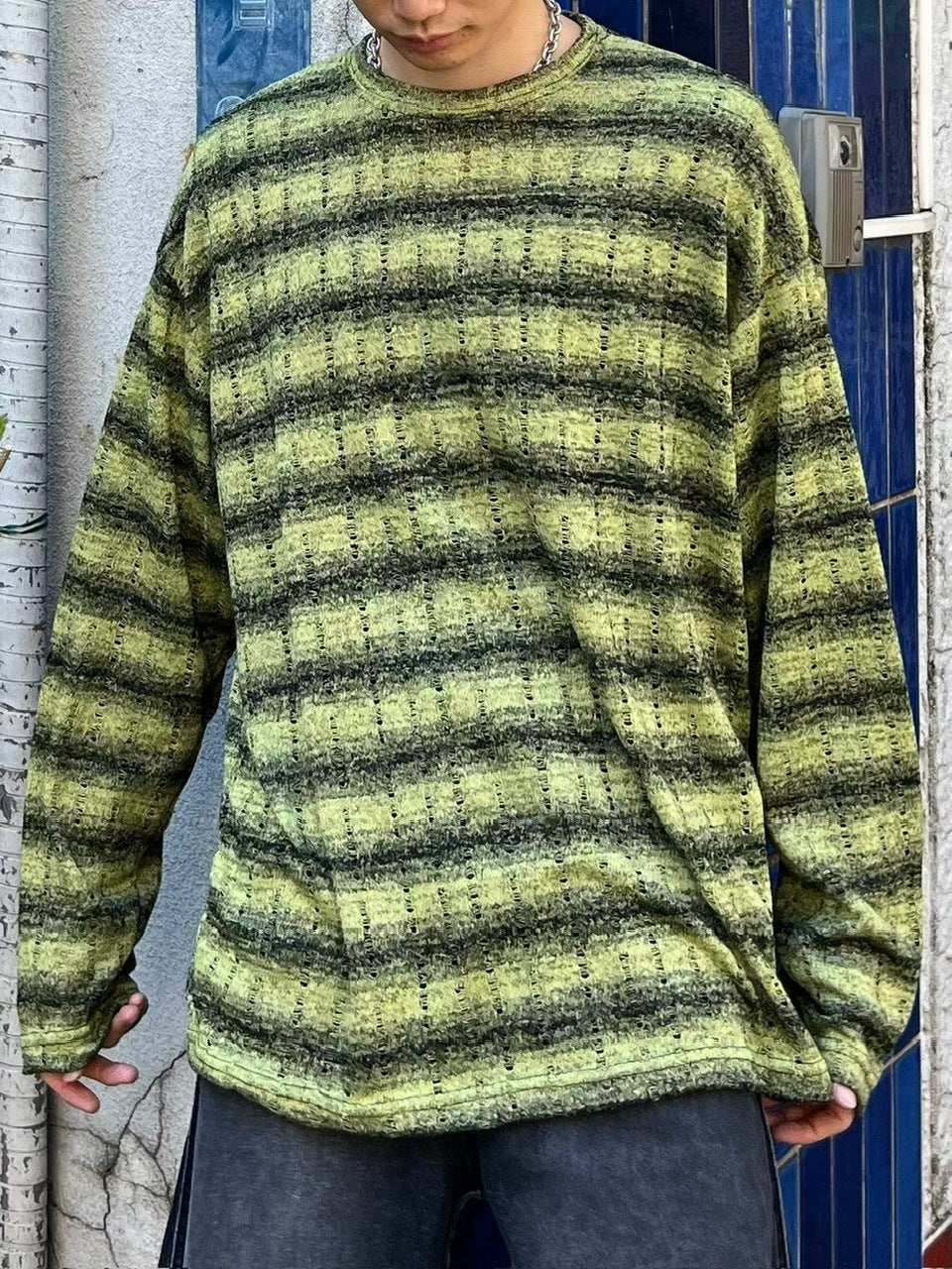 【Chikashitsu +】gradation border knit (5color) / 【チカシツプラス】グラデーションボーダー長袖ニット