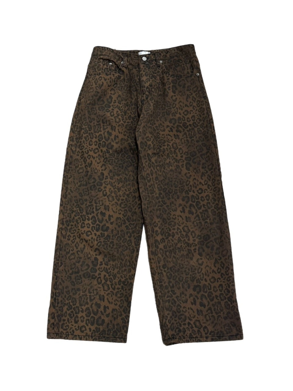 受注制【Chikashitsu +】leopard wide cotton pants (2color) / 【チカシツプラス】レオパードコットンワイドパンツデニムパンツ