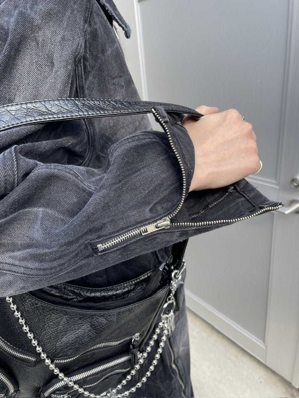 受注制【nmtc +】side zip denim jacket