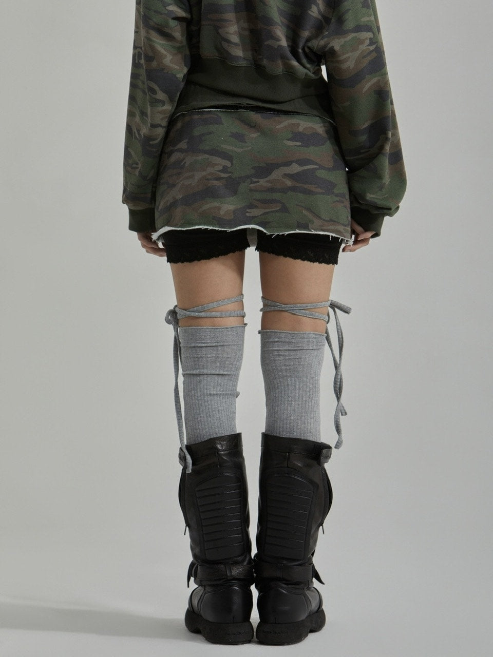 【GATELESS】CAMOUFLAGE MINI SKIRT PANTS