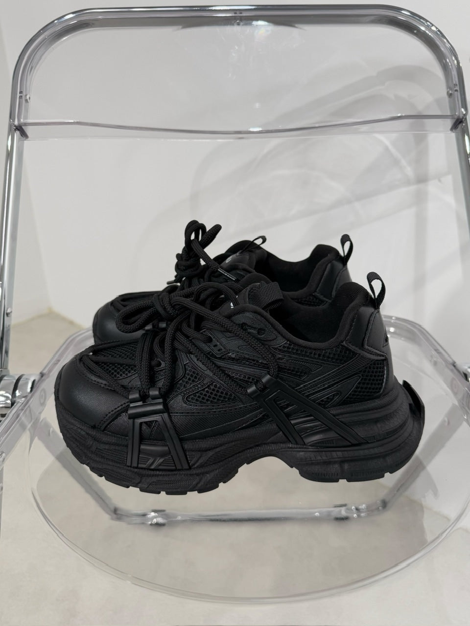 国際配送【Nerd out XU】thick sole daddy shoes (2color)