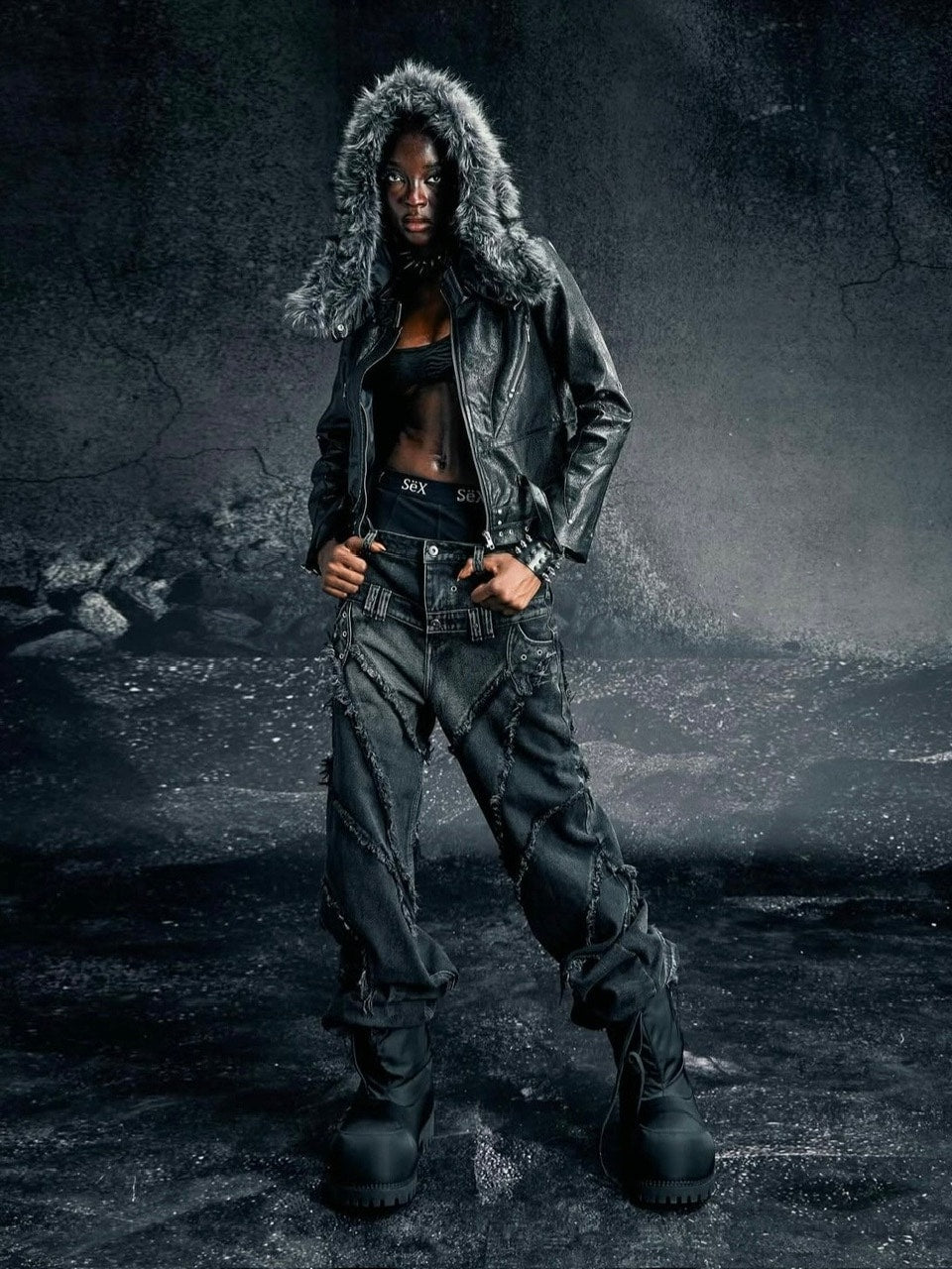 【Cozy world Wide】00 KNIGHT CLUB BAGGY FLARE JEANS