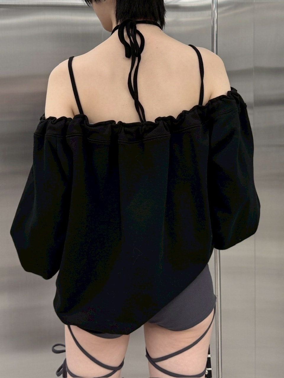 受注制【nmtc +】gather off shoulder sweat (2color)