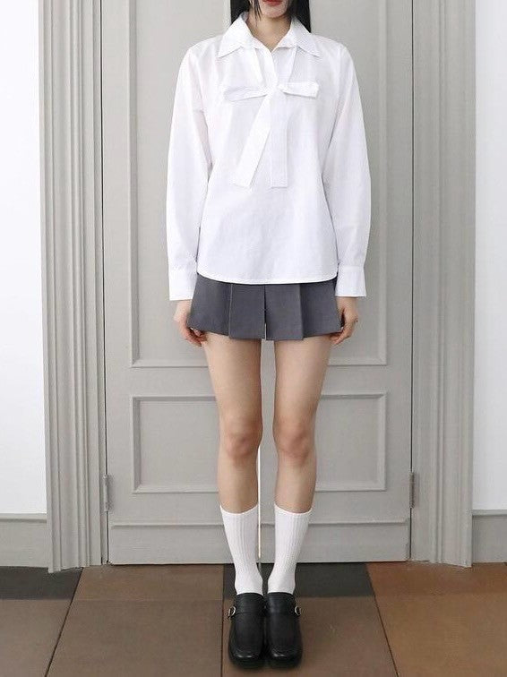 【Uglyshadow】TIE HALF SHIRT