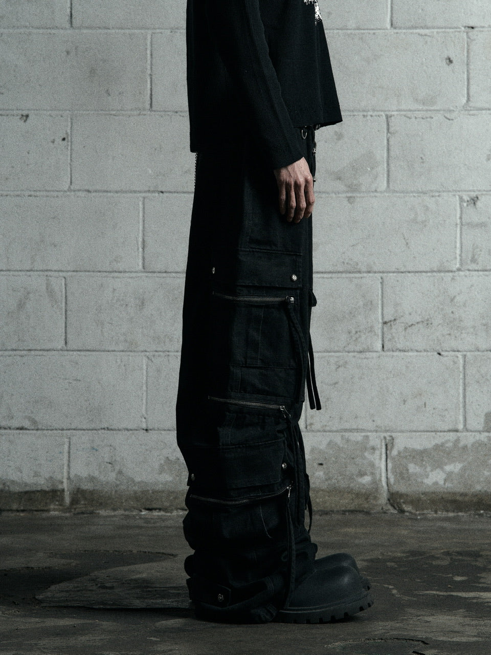 【Rosen Kreuz】CURVE FIT LONG CARGO PANTS