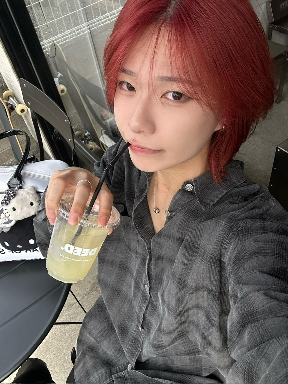 受注制【LUV CODE】pigment check shirt