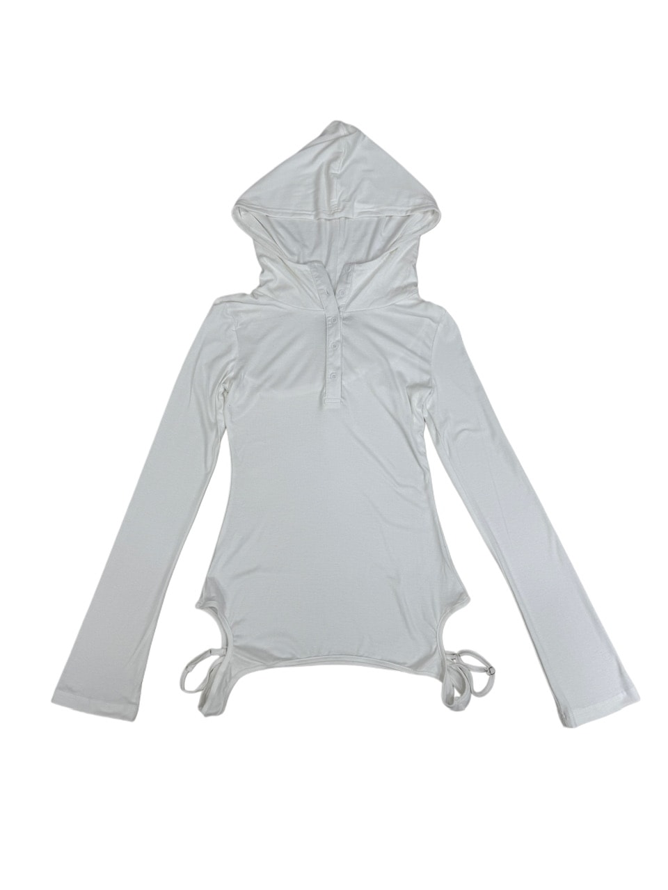 国際配送【Nerd out XU】design slim hooded long sleeve