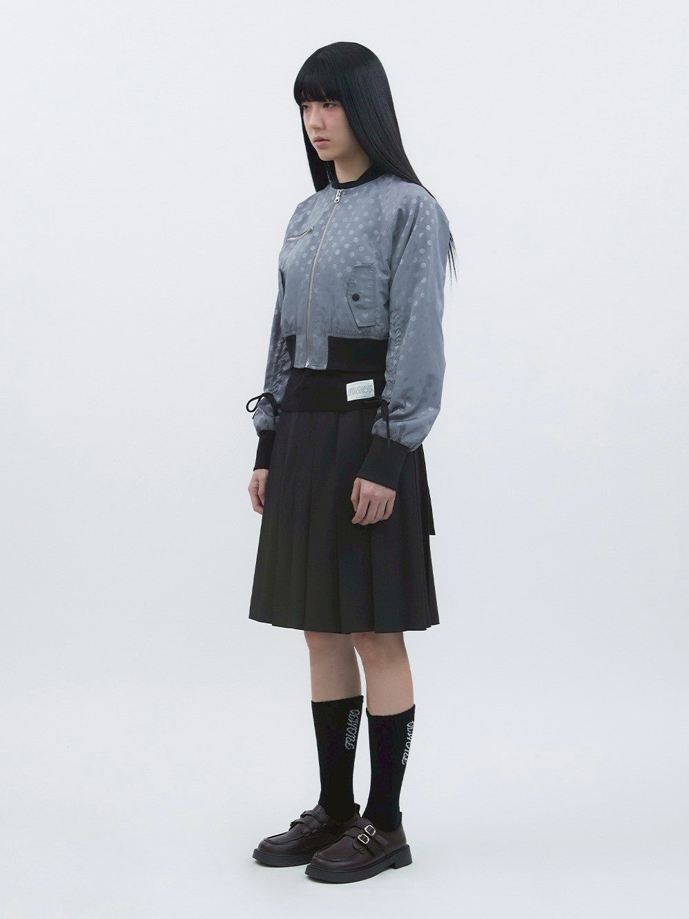 【TUOMIO】RIBBON DOT BOMBER