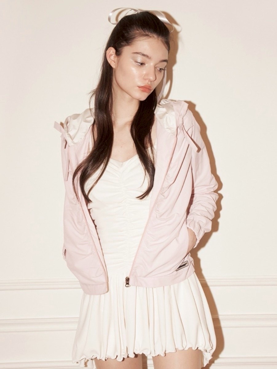 【ODDONEOUT】SHIRRING HOODIE JUMPER / 【オッドワンアウト】シャーリングフードジャンパー