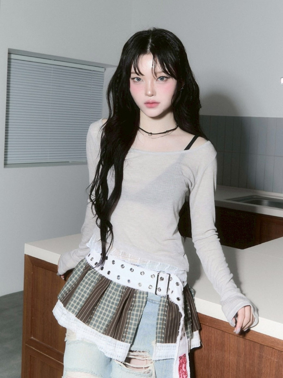 【CHERRYQUIRI】pleats layered belt / 【チェリーキュリー】プリーツレイヤードベルト