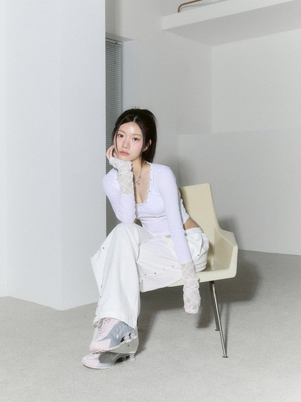 【CHERRYQUIRI】corset stud long sleeve