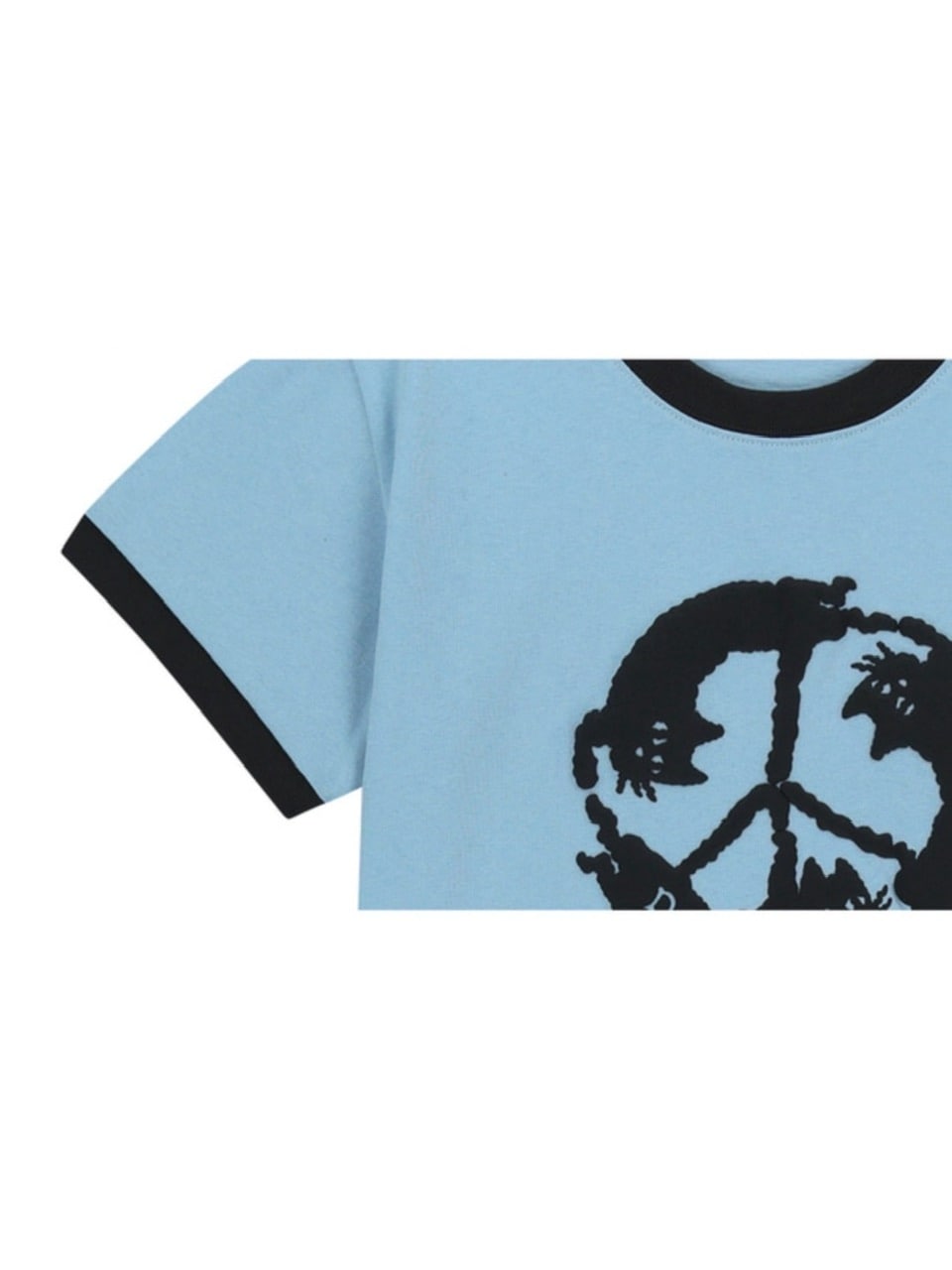 【DOMINANT】Purrfect Peace Ringer Crop T-Shirt