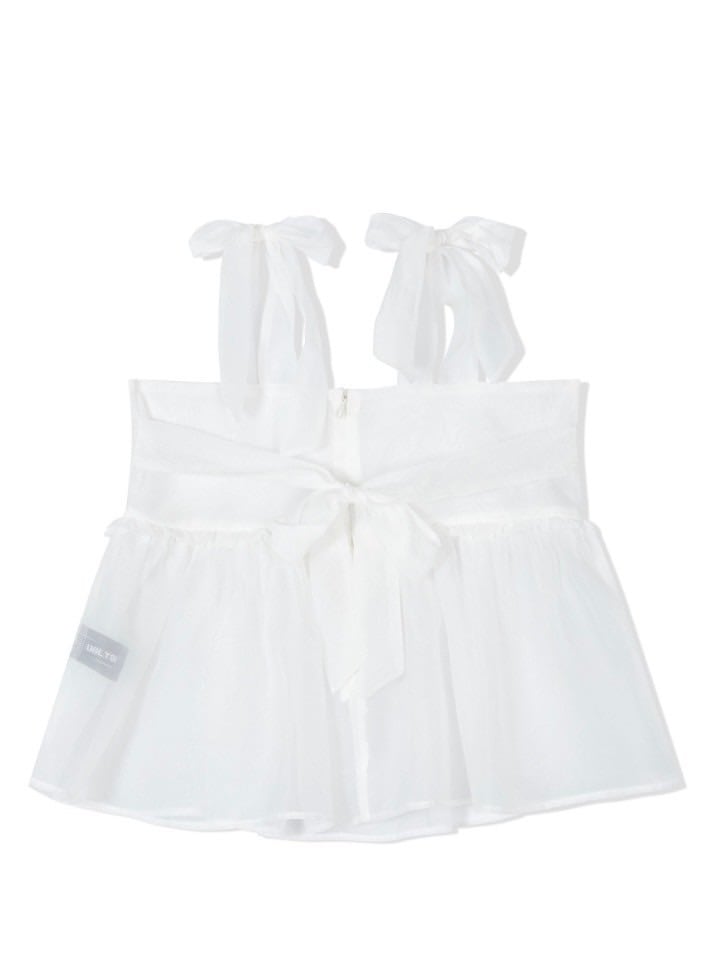 【Uglyshadow】ORGANZA RIBBON BLOUSE