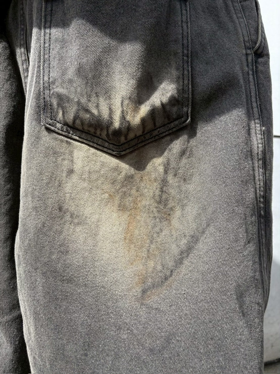 受注制【Never mind the XU】balloon damage denim pants