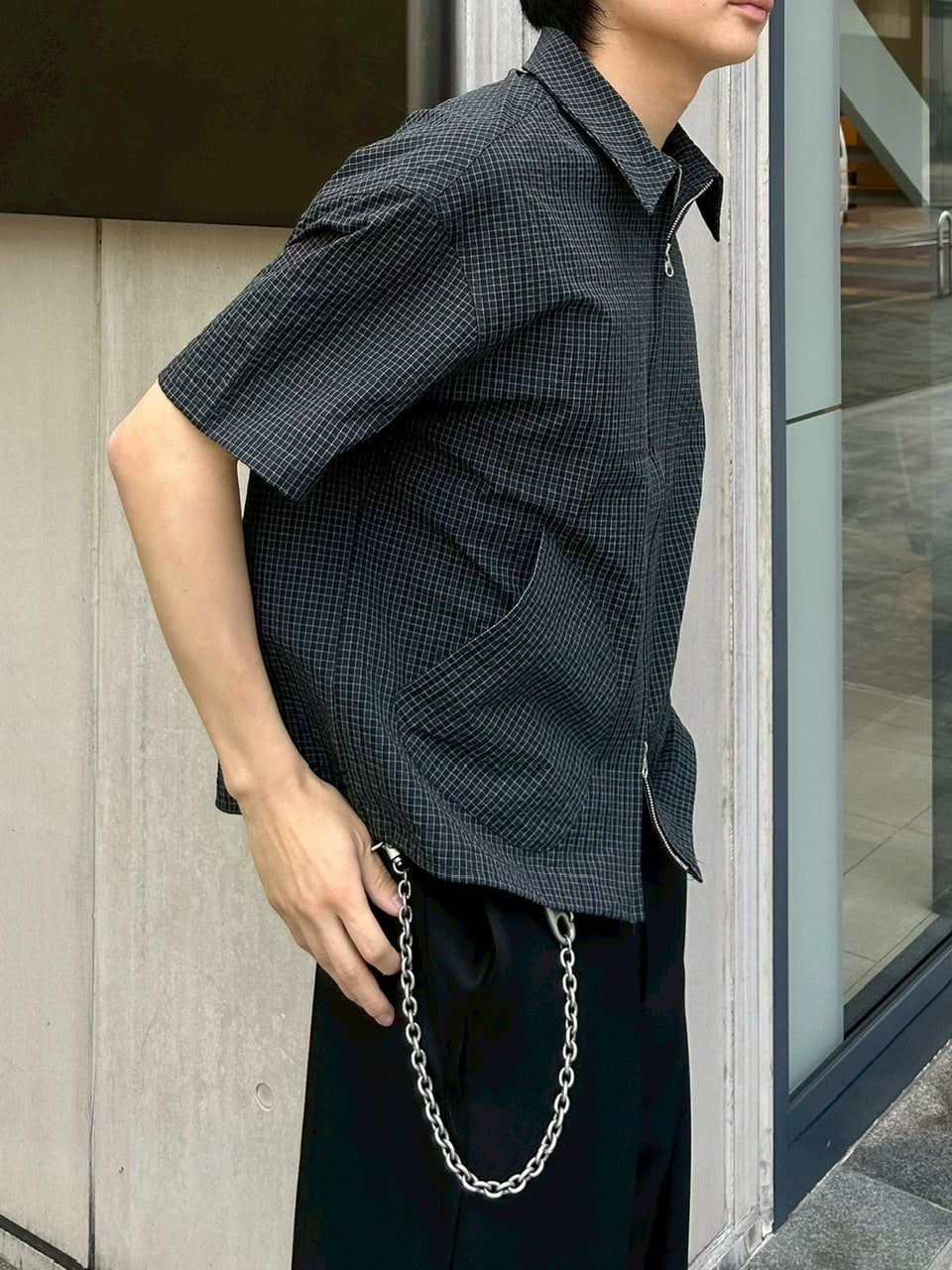 受注制【youll】cropped check shirt jacket (3color)