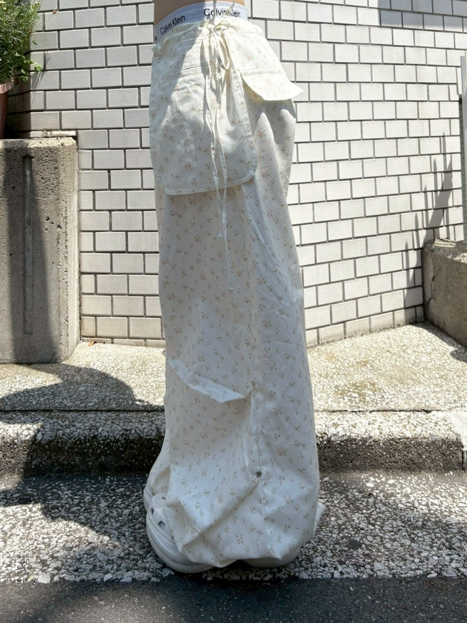 受注制【nmtc +】flower wide layered pants (3color)