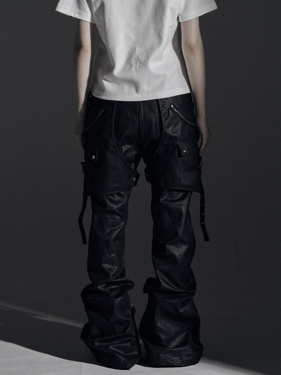 【Rosen Kreuz】SIDE BELT DOCKING FLARE PANTS