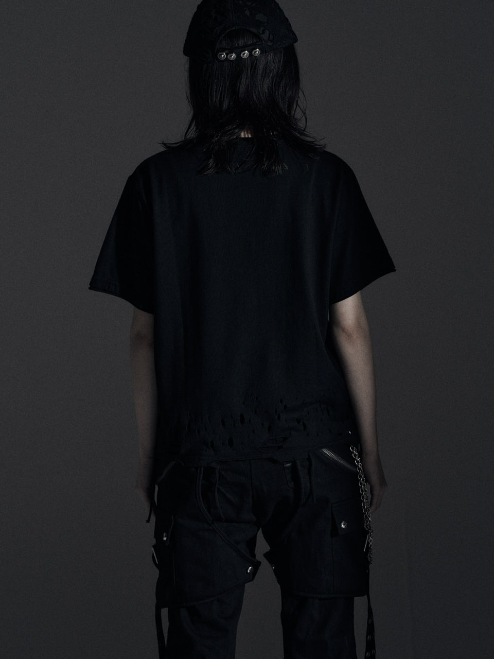 【Rosen Kreuz】BOXY FIT LAYERED DAMAGE TEE