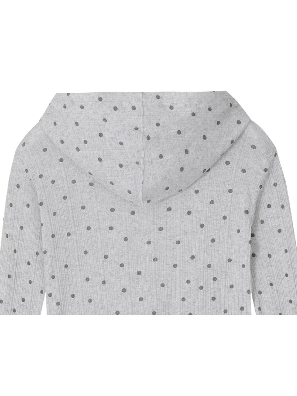 【CRANK】DOT FRILL SHEER HOOD CARDIGAN