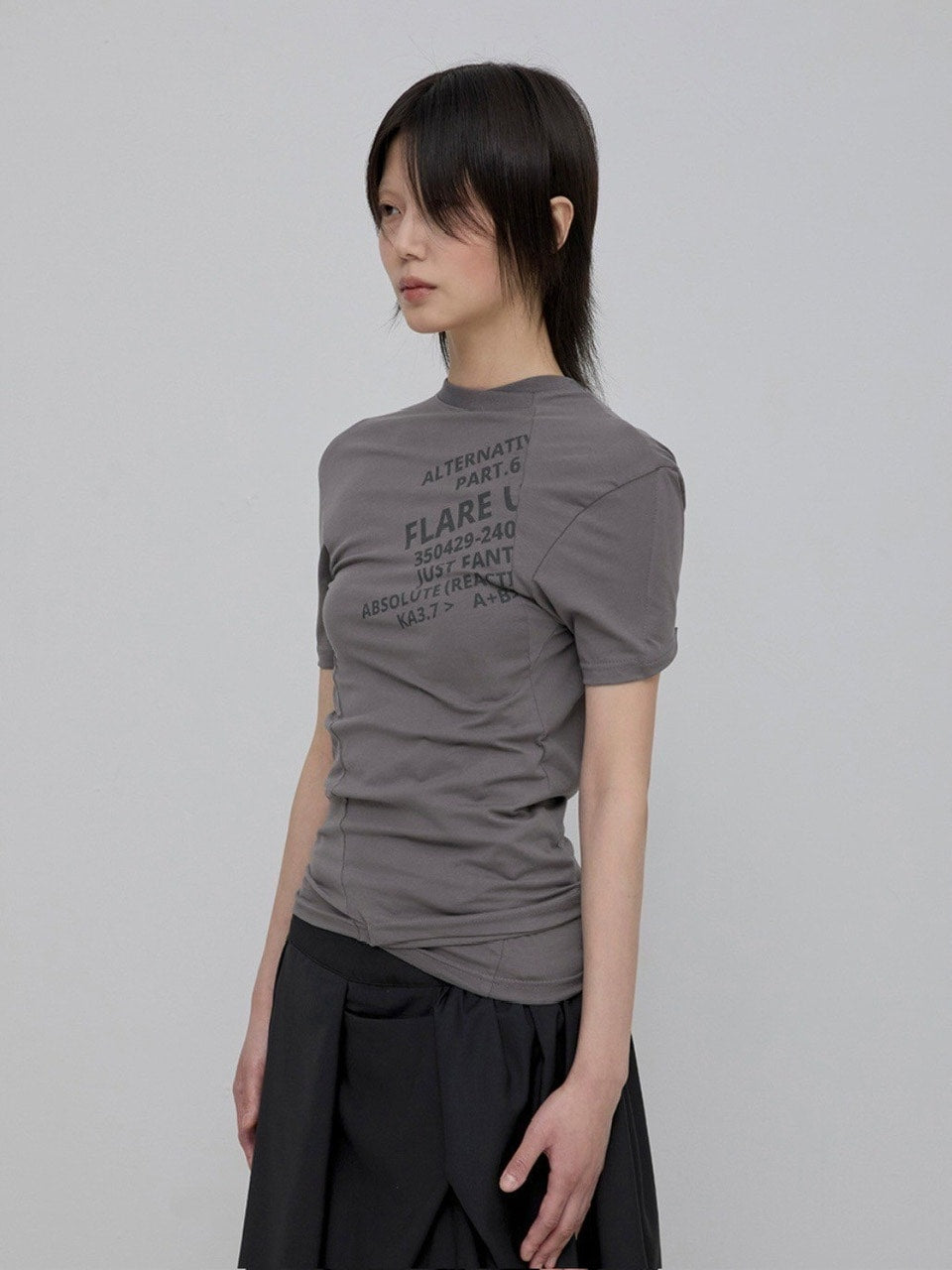 【FLAREUP】Asymmetrical Layered T-Shirt