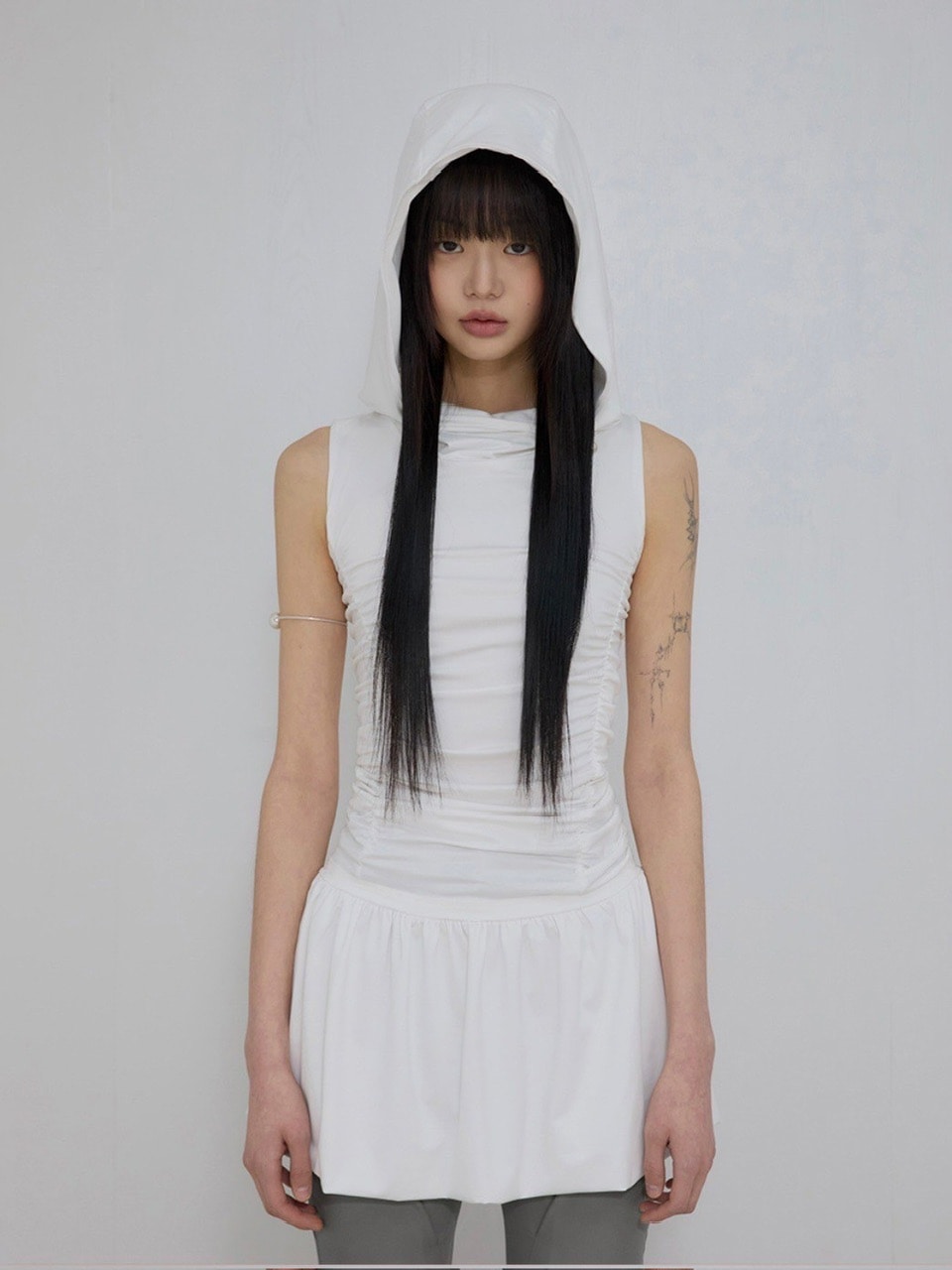 【FLAREUP】Hooded High Neck Dress