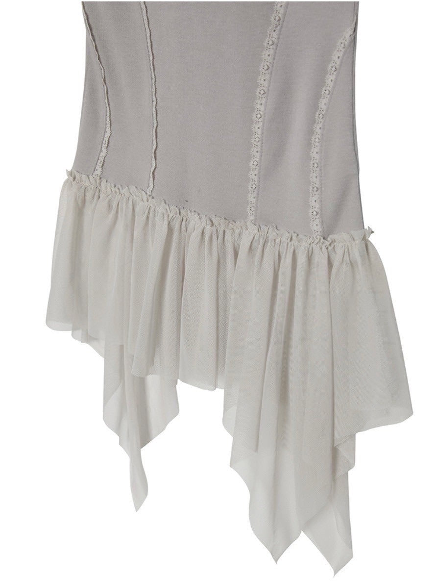 【FLAREUP】Layered Lace Frill Sleeveless
