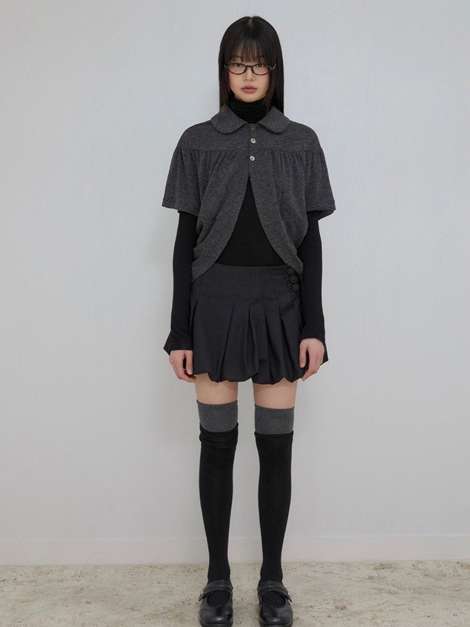 【FLAREUP】Cape Draped Cardigan