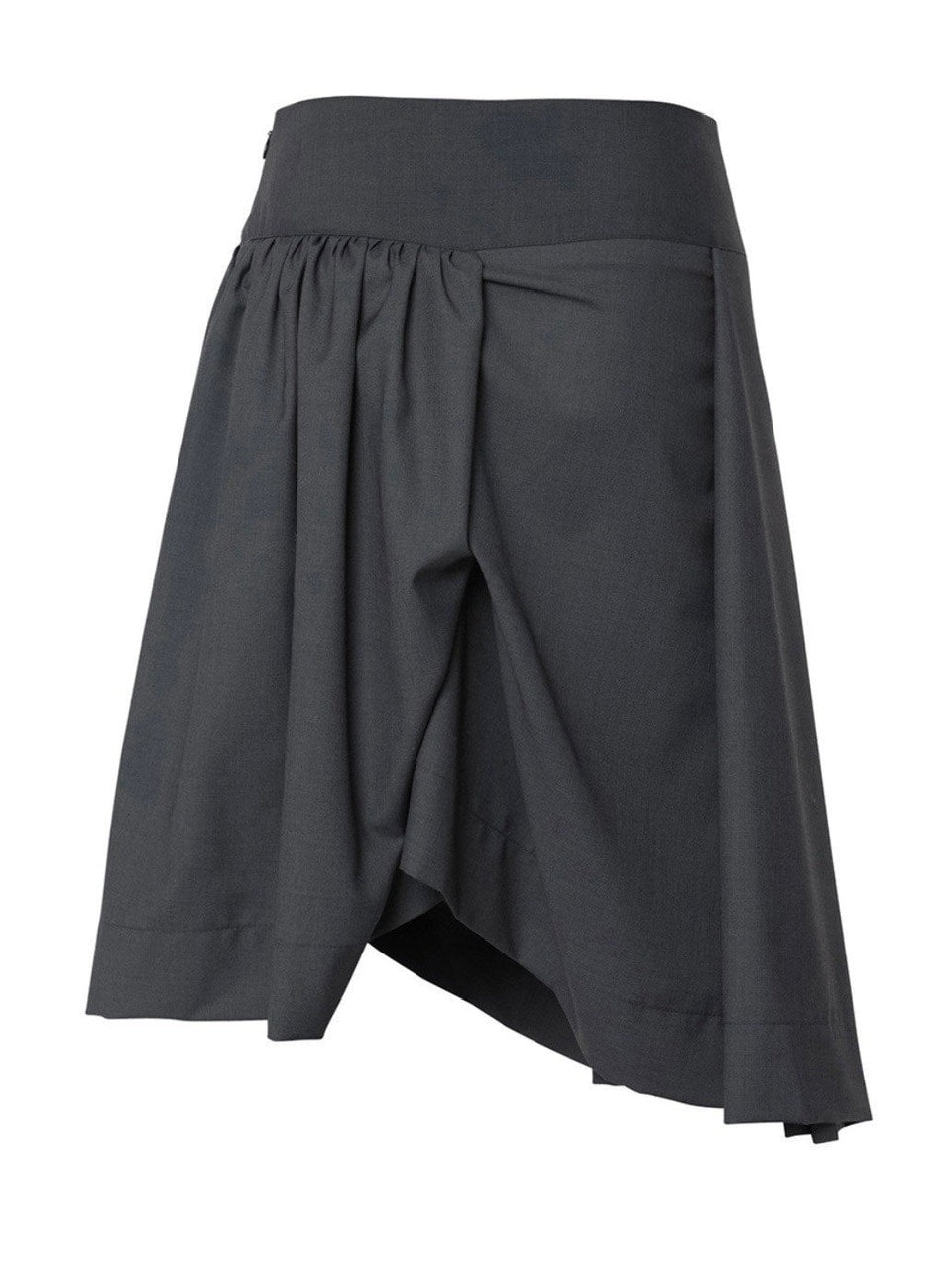 【FLAREUP】Asymmetrical Draped Midi Skirt
