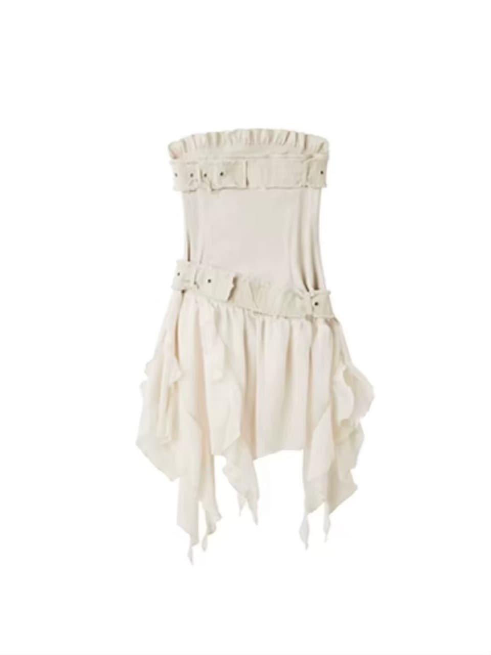 【Cest Nous】Butterfly Strapless Dress / 【セヌー】バタフライチューブトップワンピース