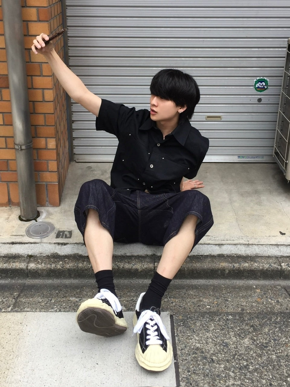 受注制【youll】curve selvedge bermuda denim pants