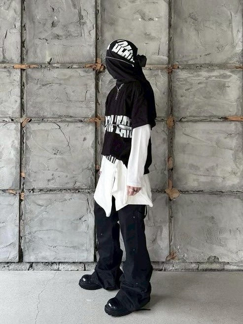 【roaringrad】LAYERED ZIPPER T-SHIRTS / 【ロアリングラド】レイヤードジッパーロゴ半袖Tシャツ