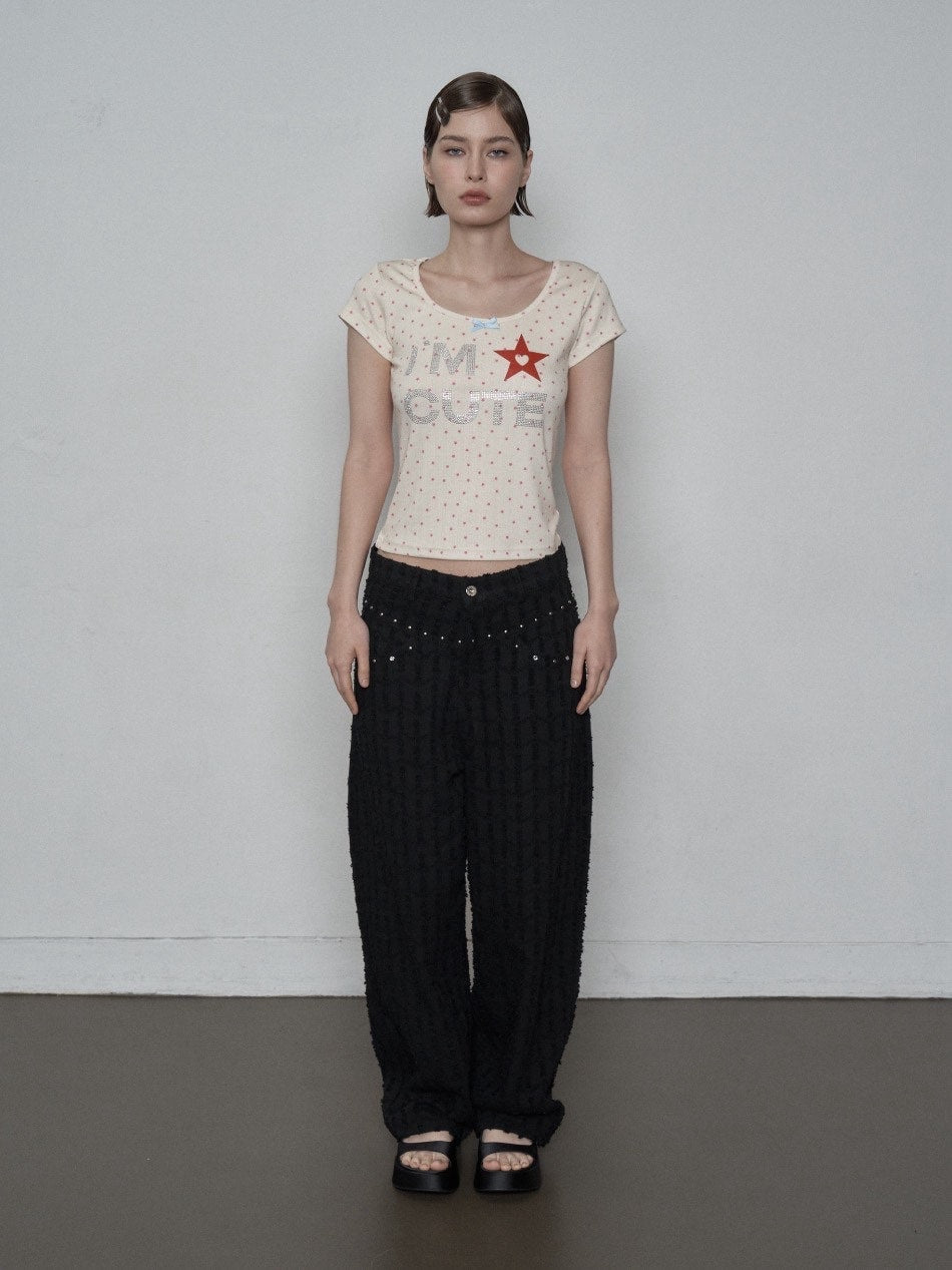 【SETUP‐EXE】I'M CUTE TOP / 【セットアップエグゼ】アイムキュート半袖Tシャツ