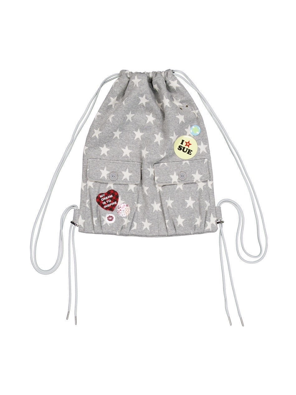 【SETUP‐EXE】STAR POCKET GYM SACK / 【セットアップエグゼ】スターポケットリュック