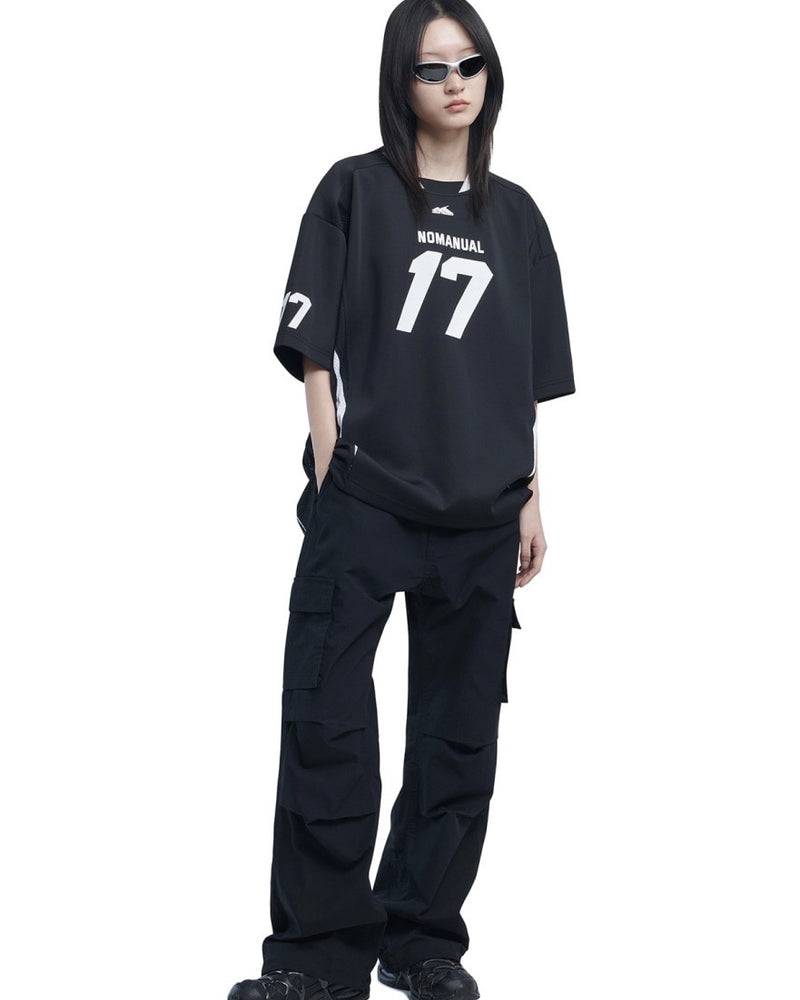 【NOMANUAL】17 MESH BLOCK FOOTBALL JERSEY