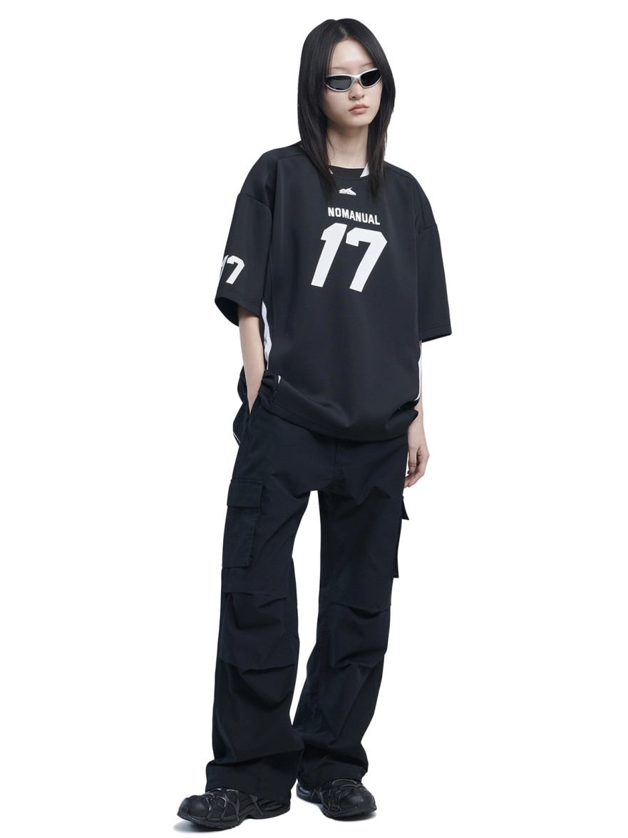 【NOMANUAL】17 MESH BLOCK FOOTBALL JERSEY