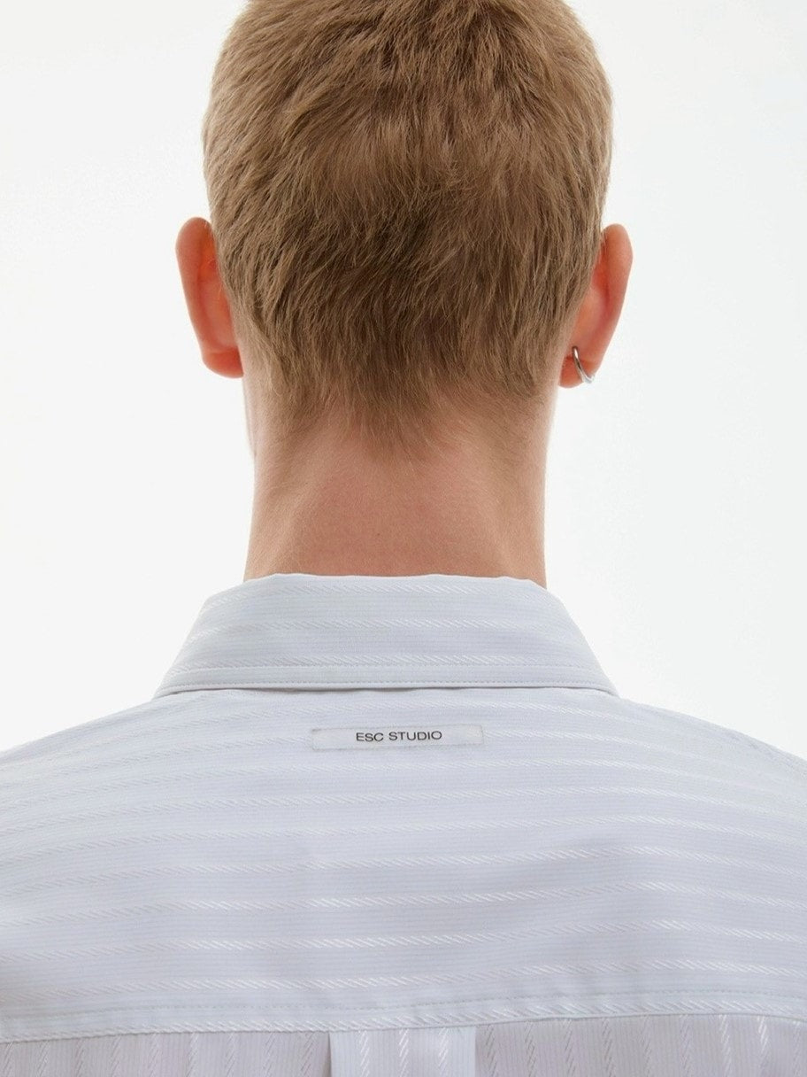 【ESC STUDIO】shaky tie chil shirt/ 【イーエスシーステュディオ】シェイキータイチル半袖シャツ