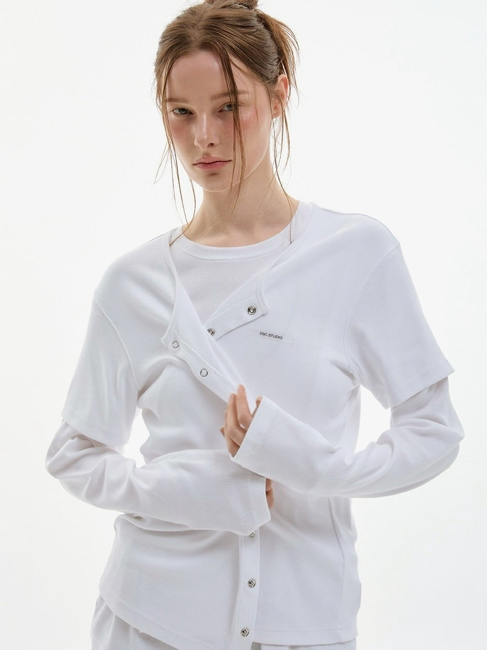 【ESC STUDIO】soft double t-shirt/ 【イーエスシーステュディオ】ソフトダブル長袖Tシャツ