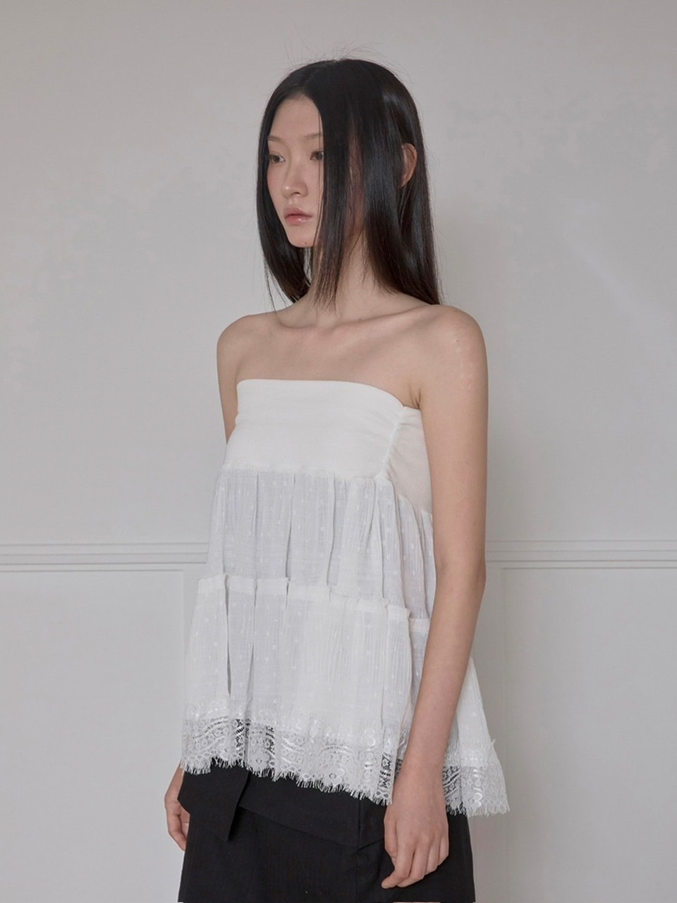 【FLAREUP】Layered Dot Ruffle Skirt