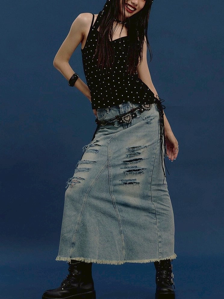 【NOT KNOWING】Eyelet Lace Up CAMI Hoodie / 【ノットノーイング】アイレットレースアップキャミパーカー