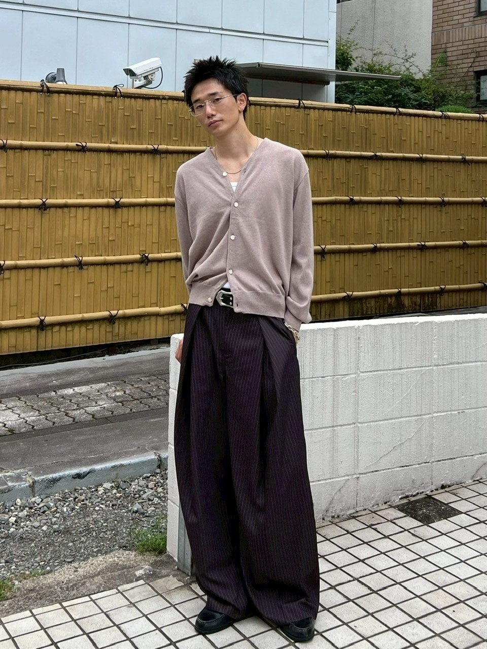東京店WEB限定【Chikashitsu +】cropped linen knit cardigan / 【チカシツプラス】クロップドリネンニットカーディガン (3color)